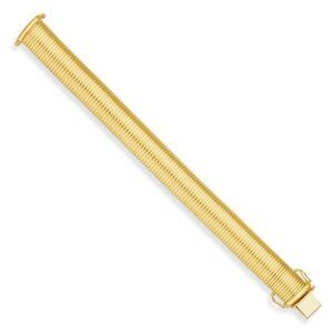 14K Gold Omega Bracelet by HERCO- 7.25 inches long and 14.7mm wide